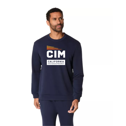2026 California International Marathon - ASICS Sweat Crew Neck Top Midnight (2031E908) (CIM-06)