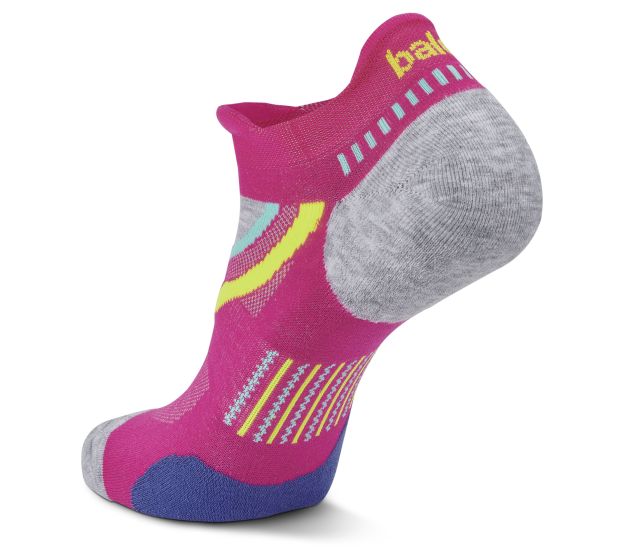 Balega Ultraglide No-Show Tab Socks - Electric Pink/Mid Grey (8005-8318)