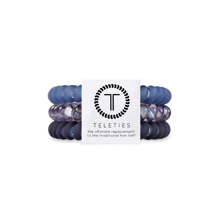 TELETIES - Spiral Hair Coils | Small | Midnight Rain Hair Ties