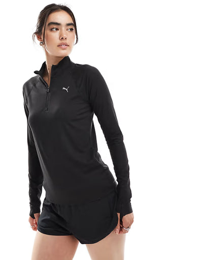 Puma Run Velocity Cloudspun 1/4 Zip - Puma Black - WOMEN