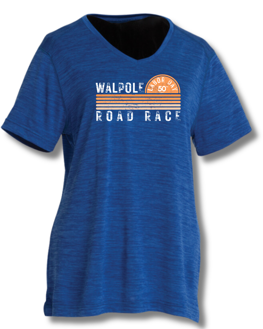 Walpole Labor Day Road Race Womens Space Dye Perfomance Tee (2764)