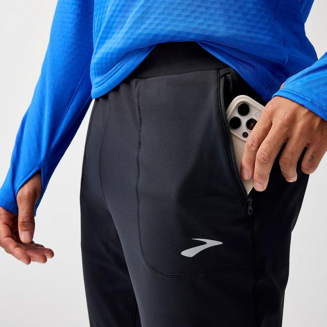 Pantalón térmico Brooks Momentum para hombre - Negro - HOMBRE 