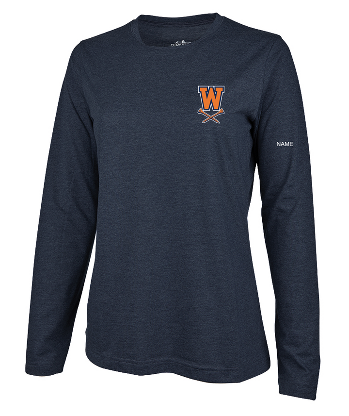 Walpole HS Golf - CAMISETA CONFORTABLE DE MANGA LARGA PARA MUJER - 2330 