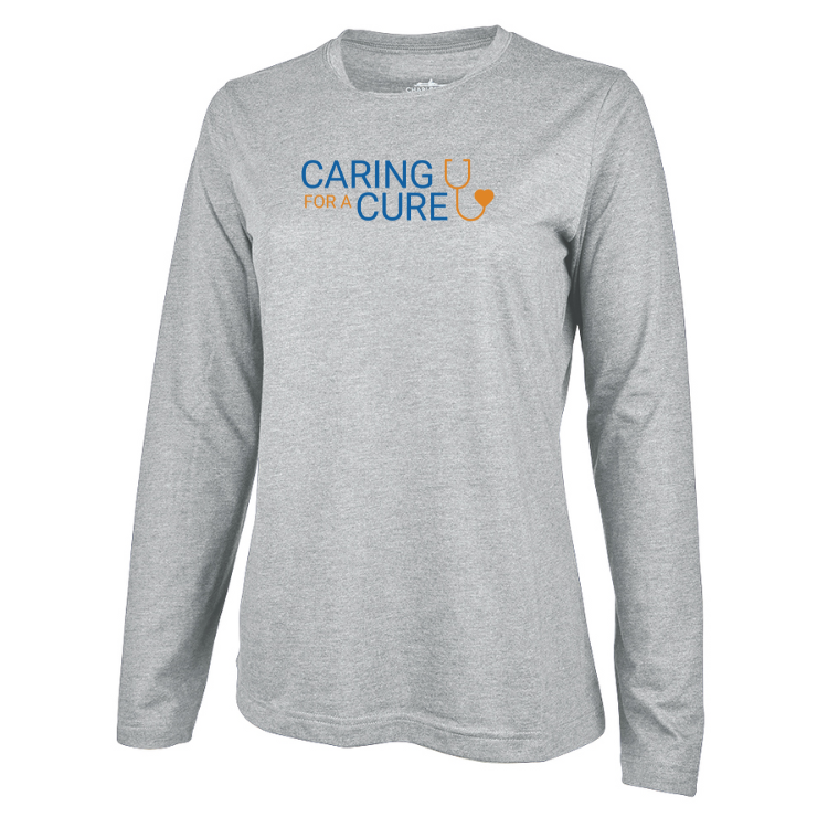 Caring for a Cure Womens Comfort Core Long Sleeve Crew (2330)