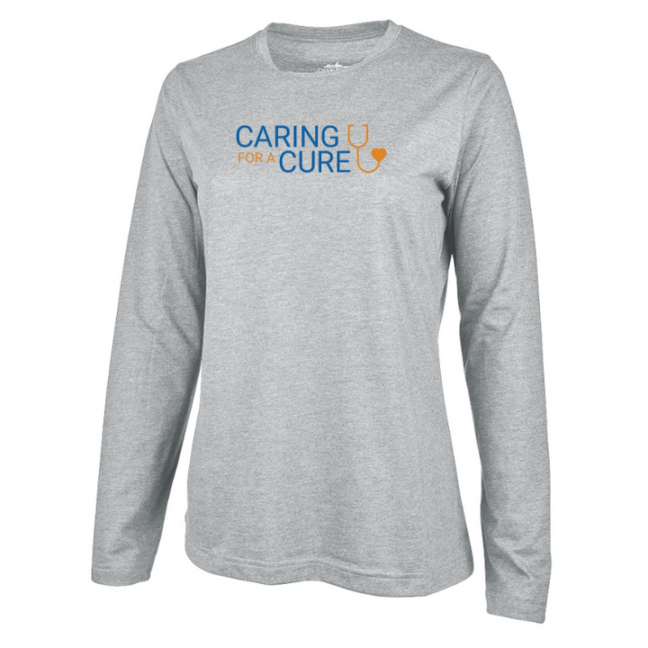 Caring for a Cure Womens Comfort Core Long Sleeve Crew (2330)