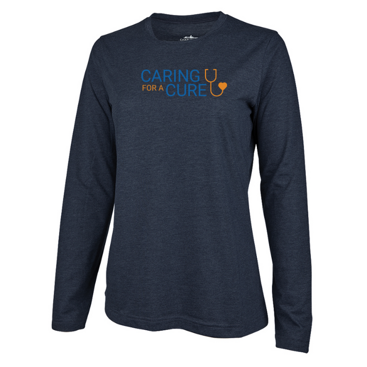 Caring for a Cure Womens Comfort Core Long Sleeve Crew (2330)