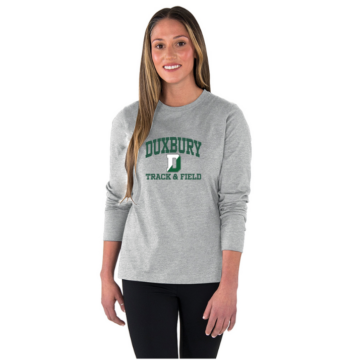 Camiseta de manga larga con cuello redondo Comfort Core para mujer de Duxbury Track and Field (2330) 