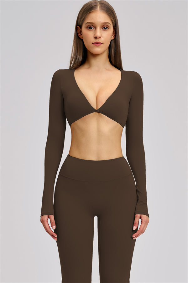 The Zestful Long Sleeve Crop Top
