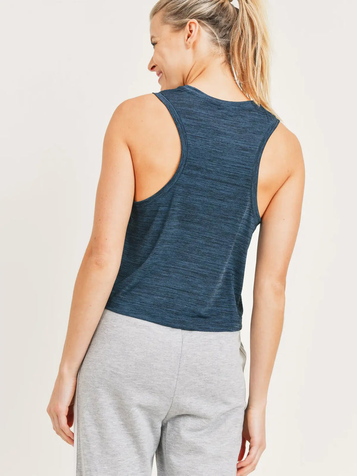 Mono B Two-Tone Essential Racerback Tank Top women's