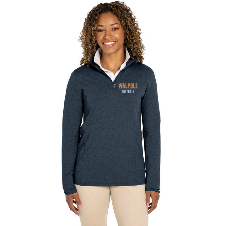 Walpole Softball -  WOMEN'S HEATHERED ECO-LOGIC STRETCH QUARTER ZIP (5468)