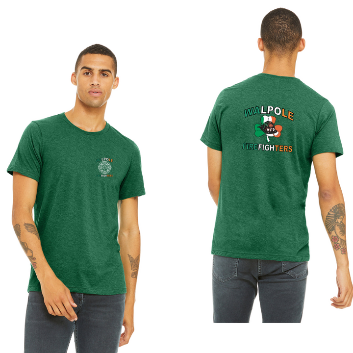 Camiseta unisex de San Patricio con motivo de jaspeado y CVC de Walpole FD (3001CVC)