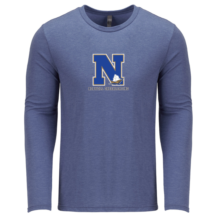 Norwell Cheer Next Level Apparel Men's Triblend Long-Sleeve Crew (6071)