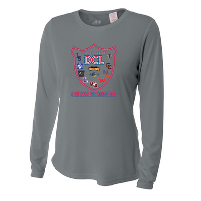 Campeonato de Atletismo de la Liga de Dos Condados - Camiseta de manga larga refrescante y deportiva para mujer (A4NW3002)