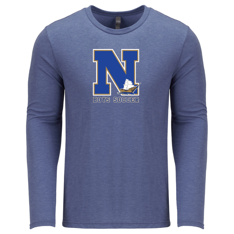 Norwell Boys Soccer Next Level Apparel Men's Triblend Long-Sleeve Crew (6071)