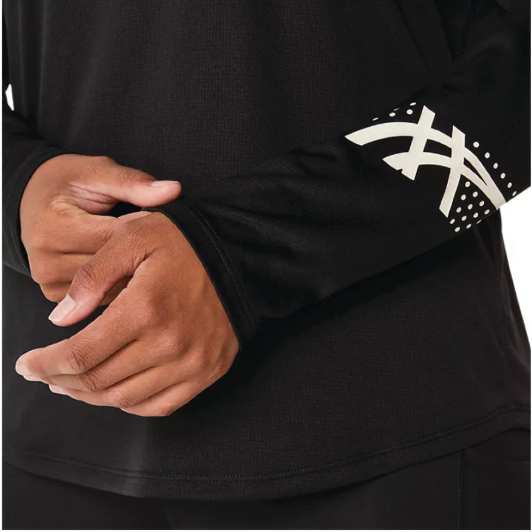 2026 ASICS Los Angeles Marathon -ASICS Women's Icon 1/2 Zip Black (2012D175) (LA26-12)