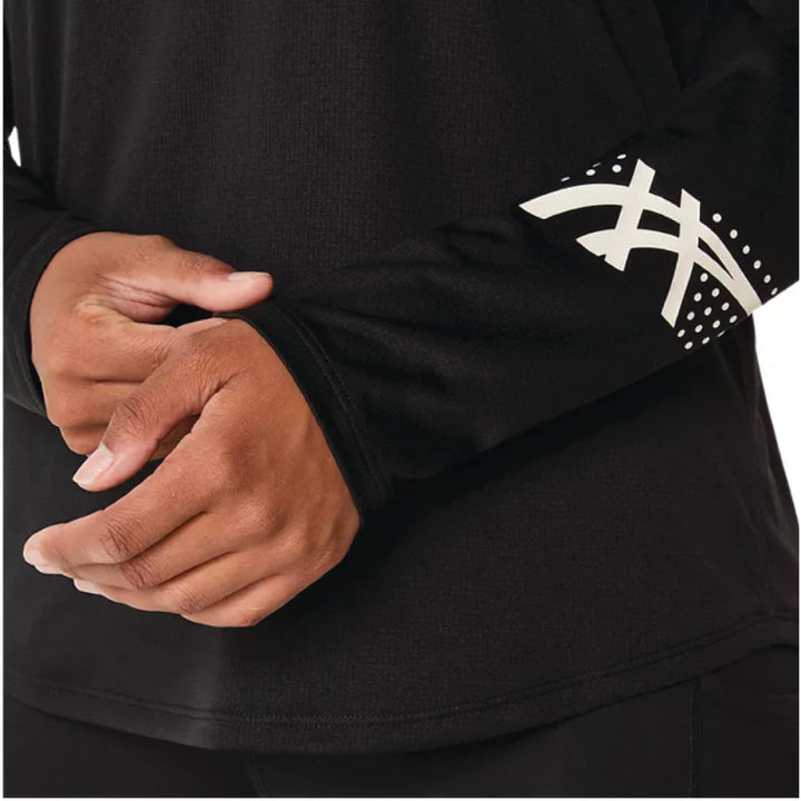 2026 ASICS Los Angeles Marathon -ASICS Women's Icon 1/2 Zip Black (2012D175) (LA26-12)