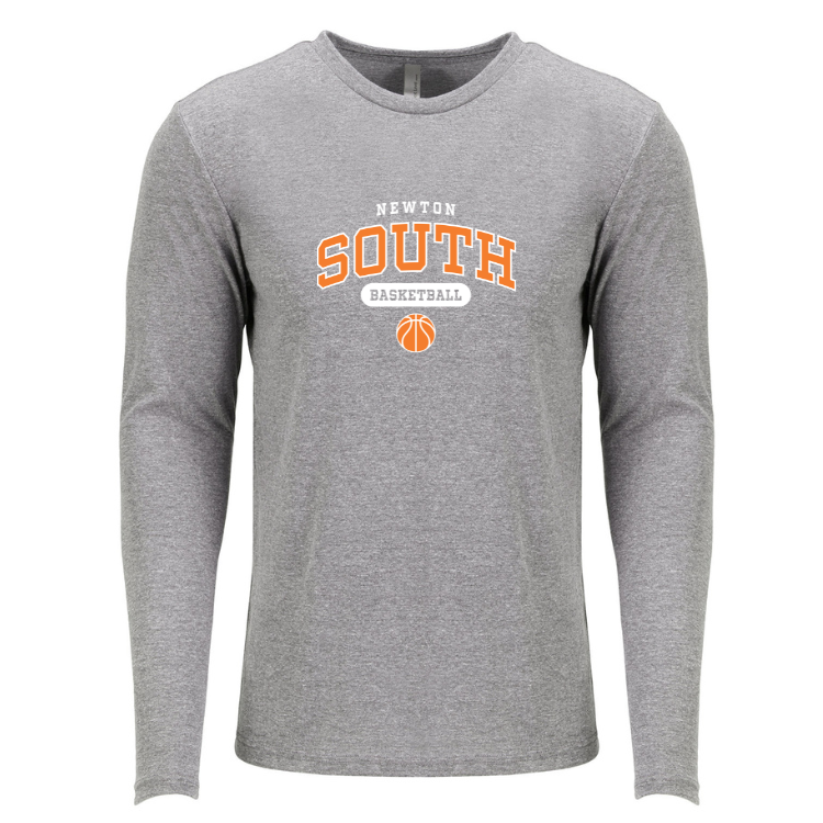 Newton South Basketball - Next Level Apparel Men's Triblend Long-Sleeve Crew (6071)