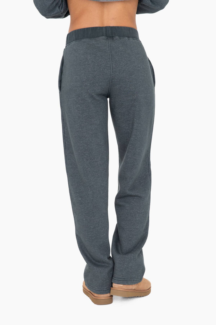 Mono B - Straight Leg Vintage Fleece Lounge Pants Women (KP12076)