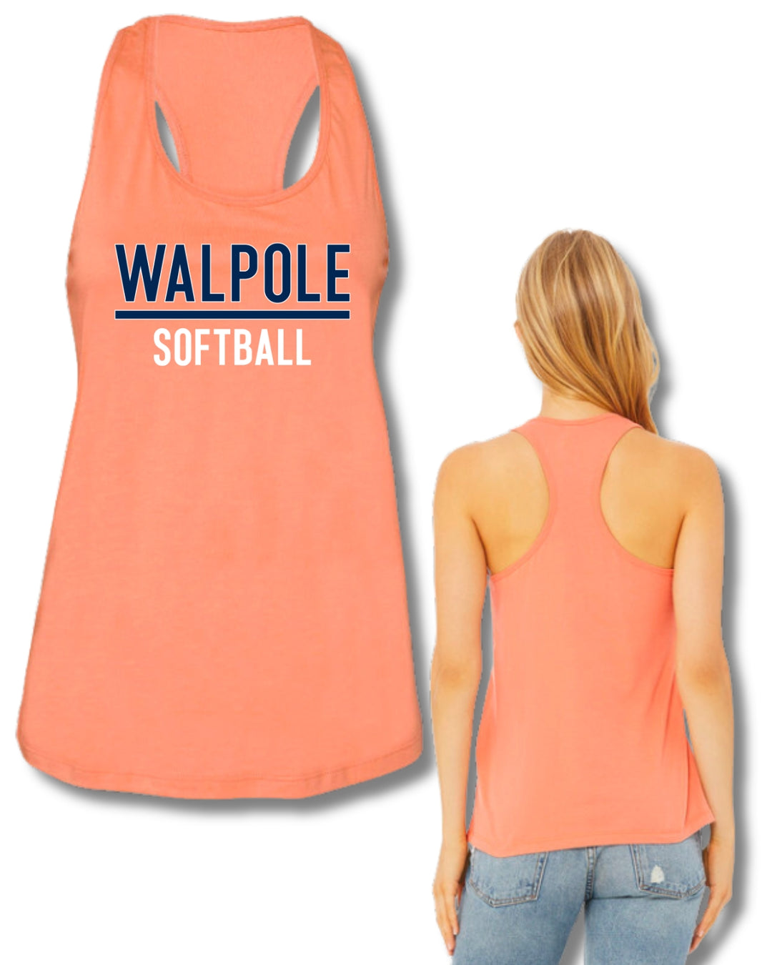 Walpole Softball Ladies' Jersey Racerback Tank (B6008)