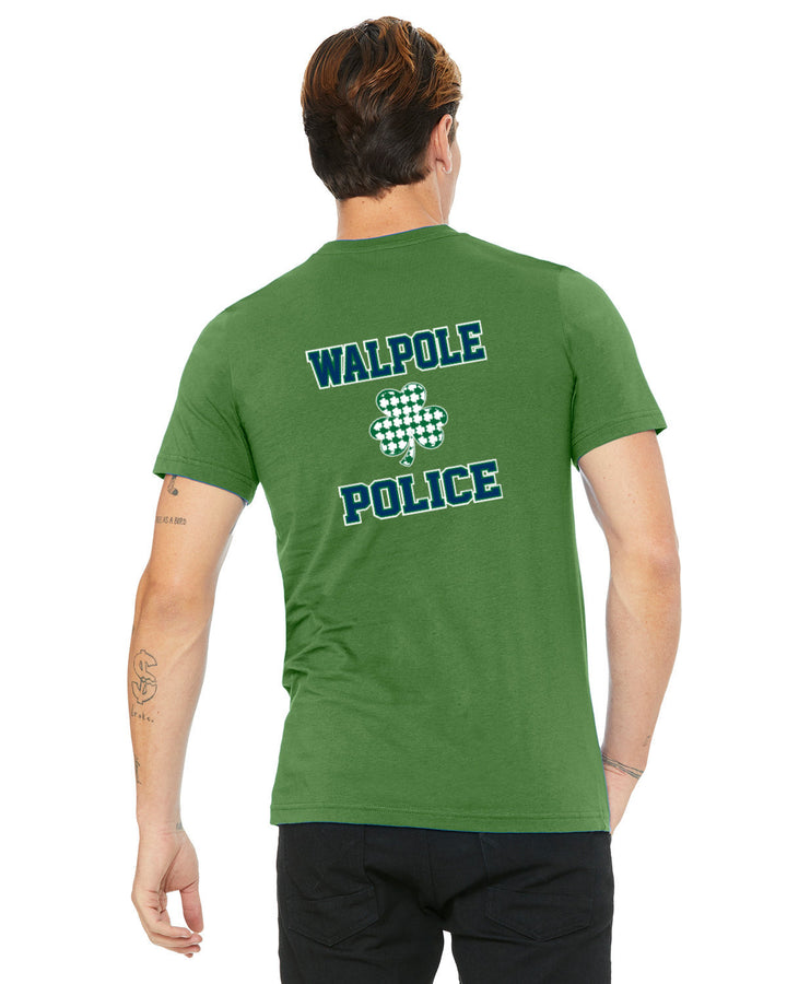 Walpole PD St. Patrick's Day 2024 LC Badge- Bella + Canvas Unisex Heather CVC T-Shirt (3001C)