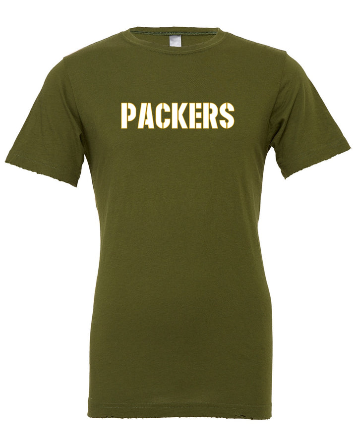 Camiseta unisex de fútbol bandera de los Packers Bella + Canvas (3001C)