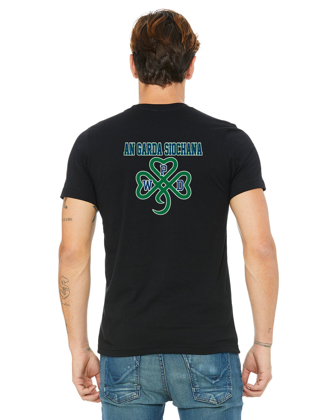 Walpole PD St. Patrick's Day 2024 LC Badge- Bella + Canvas Unisex Heather CVC T-Shirt (3001C)