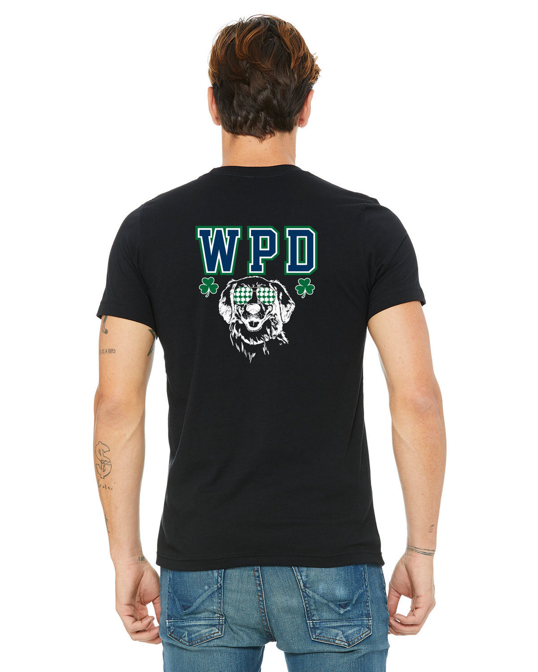 Walpole PD St. Patrick's Day 2024 LC Badge- Bella + Canvas Unisex Heather CVC T-Shirt (3001C)