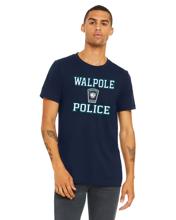 Día de San Patricio 2024 del Departamento de Policía de Walpole: camiseta unisex de lona jaspeada con logo CVC de Bella + (3001C)