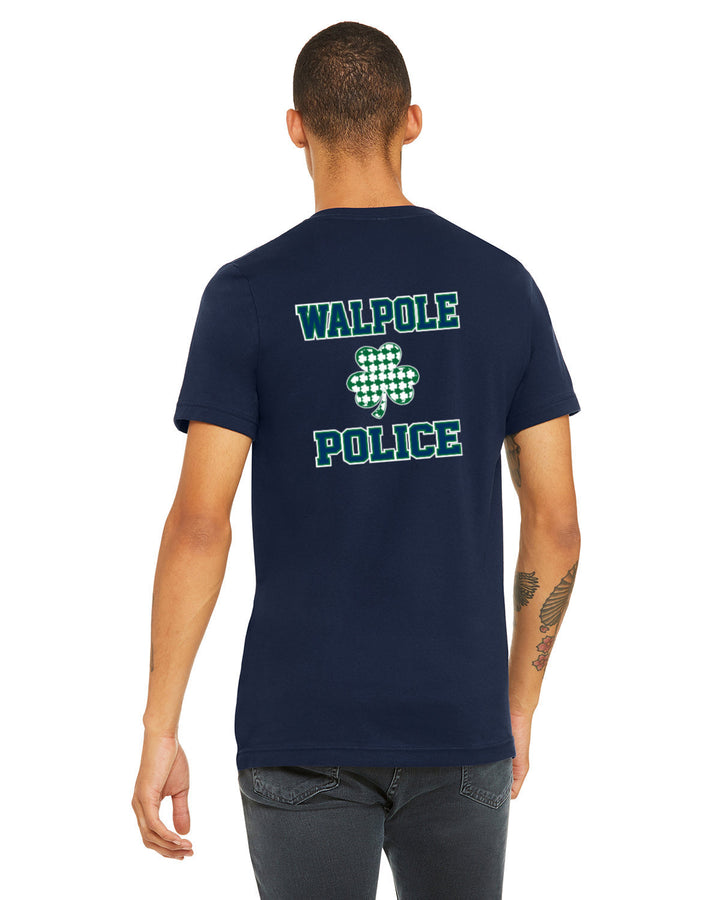 Walpole PD St. Patrick's Day 2024 LC Badge- Bella + Canvas Unisex Heather CVC T-Shirt (3001C)