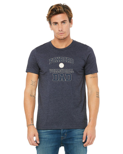Camiseta unisex con estampado jaspeado CVC para padres de Foxboro Volleyball (BC3001CVC)