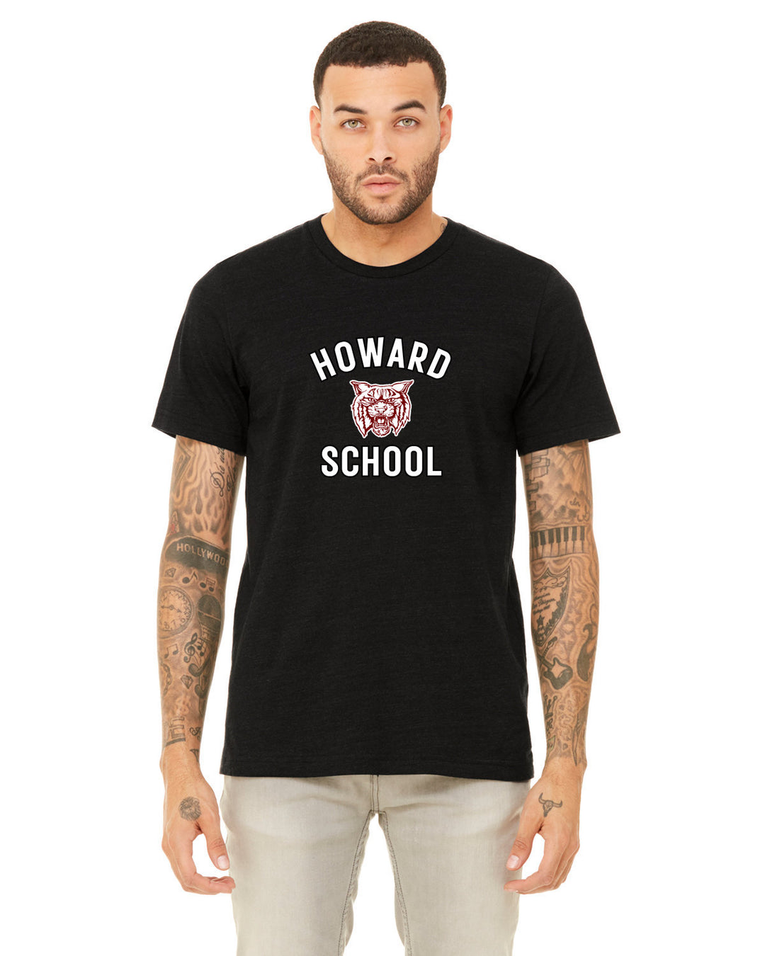 Camiseta unisex de lona jaspeada CVC Bella + Canvas de la escuela Howard, West Bridgewater (3001CVC)