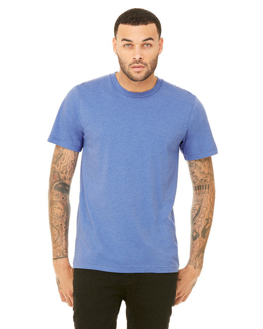 Camiseta unisex Bella + Canvas Heather CVC - Azul columna alta (3001CVC)