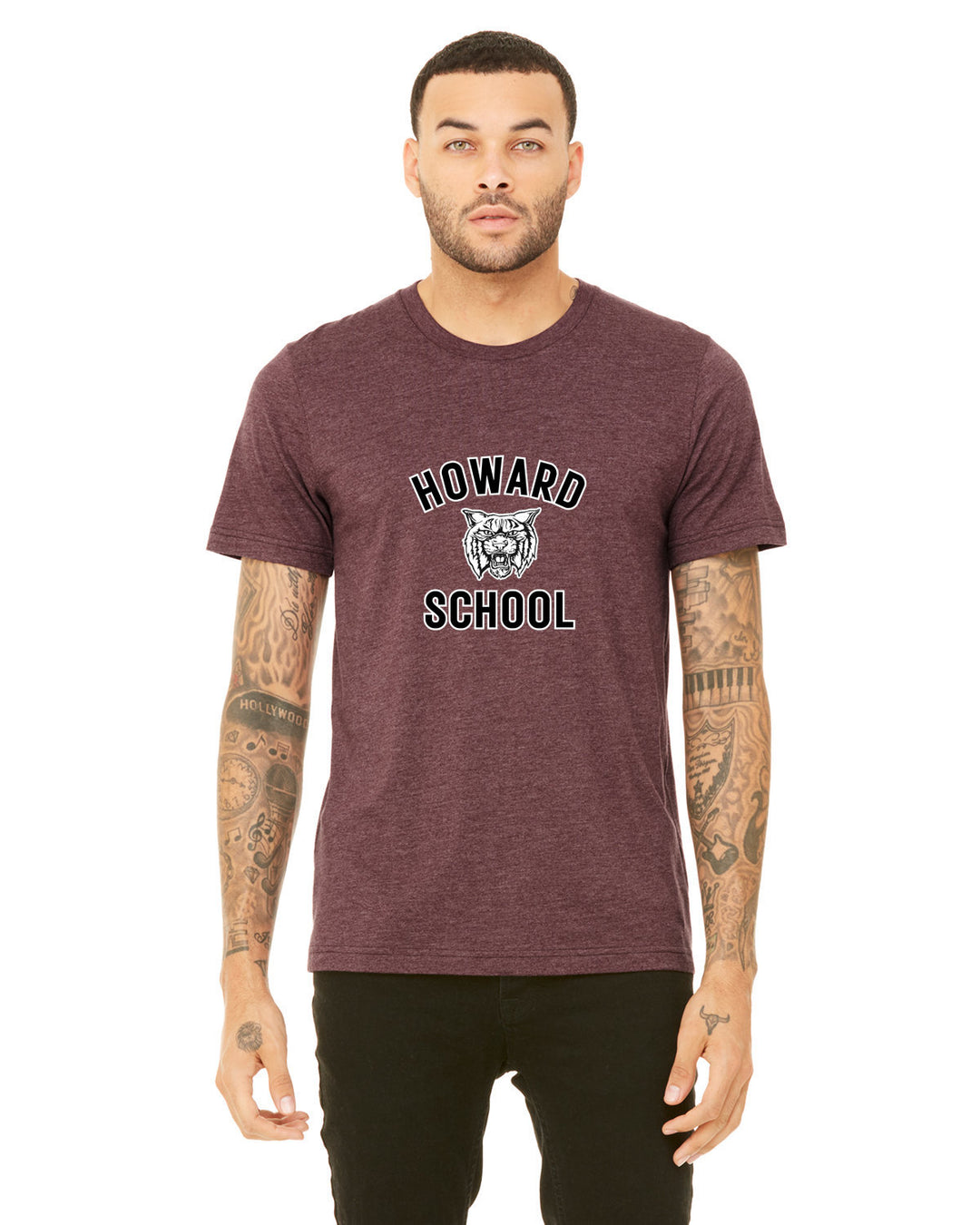 Camiseta unisex de lona jaspeada CVC Bella + Canvas de la escuela Howard, West Bridgewater (3001CVC)