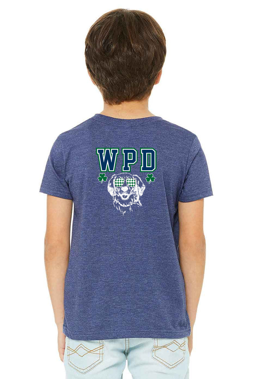 Walpole PD St. Patrick's Day 2024 LC Badge - Bella + Canvas Youth CVC Jersey T-Shirt - 3001YCV