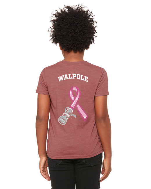 Walpole FD Breast Cancer Awareness Youth Jersey T-Shirt (3001YCV)