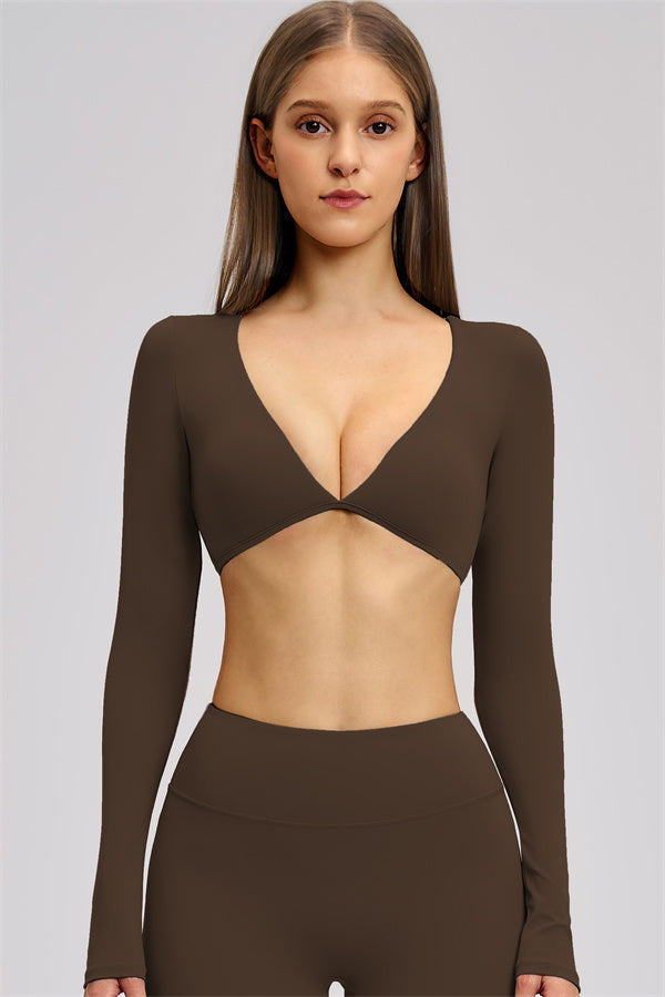 The Zestful Long Sleeve Crop Top