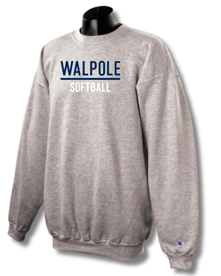 Sudadera con cuello redondo Powerblend® Champion® de Walpole Softball (S600)