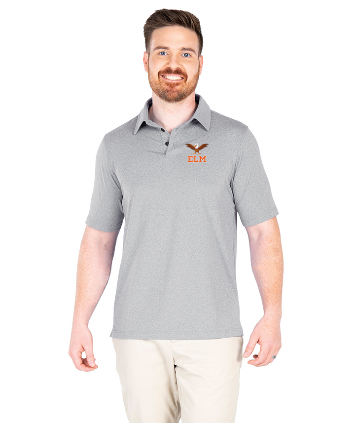 Elm Street School- Men's Heathered Eco Logic Stretched Polo (3318)