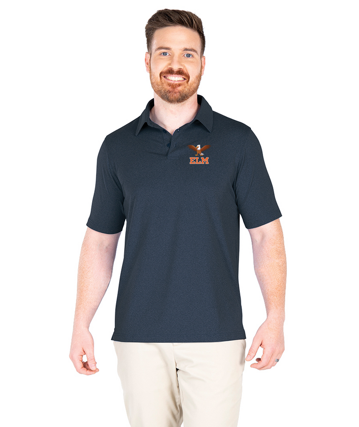 Polo elástico ecológico con diseño jaspeado de Elm Street School para hombre (3318) 