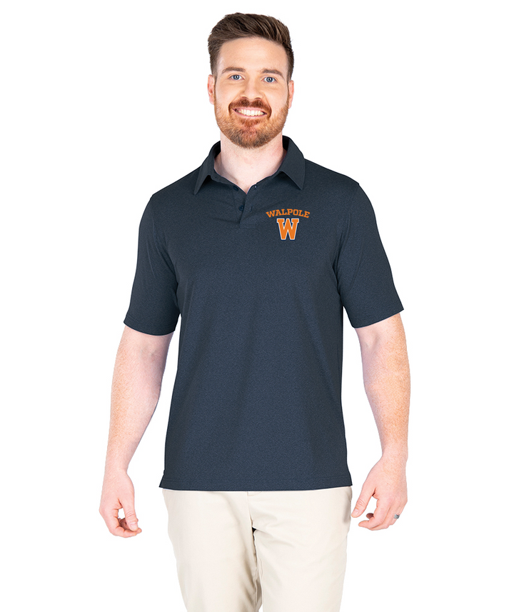 Polo elástico ecológico con diseño jaspeado de Elm Street School para hombre (3318) 