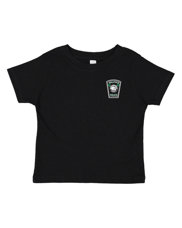 Walpole PD St. Patrick's Day 2024 LC Badge - Rabbit Skins Toddler Fine Jersey T-Shirt - 3321