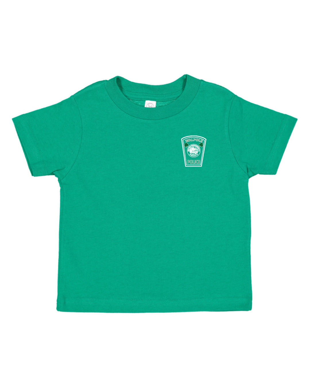 Walpole PD St. Patrick's Day 2024 LC Badge - Rabbit Skins Toddler Fine Jersey T-Shirt - 3321