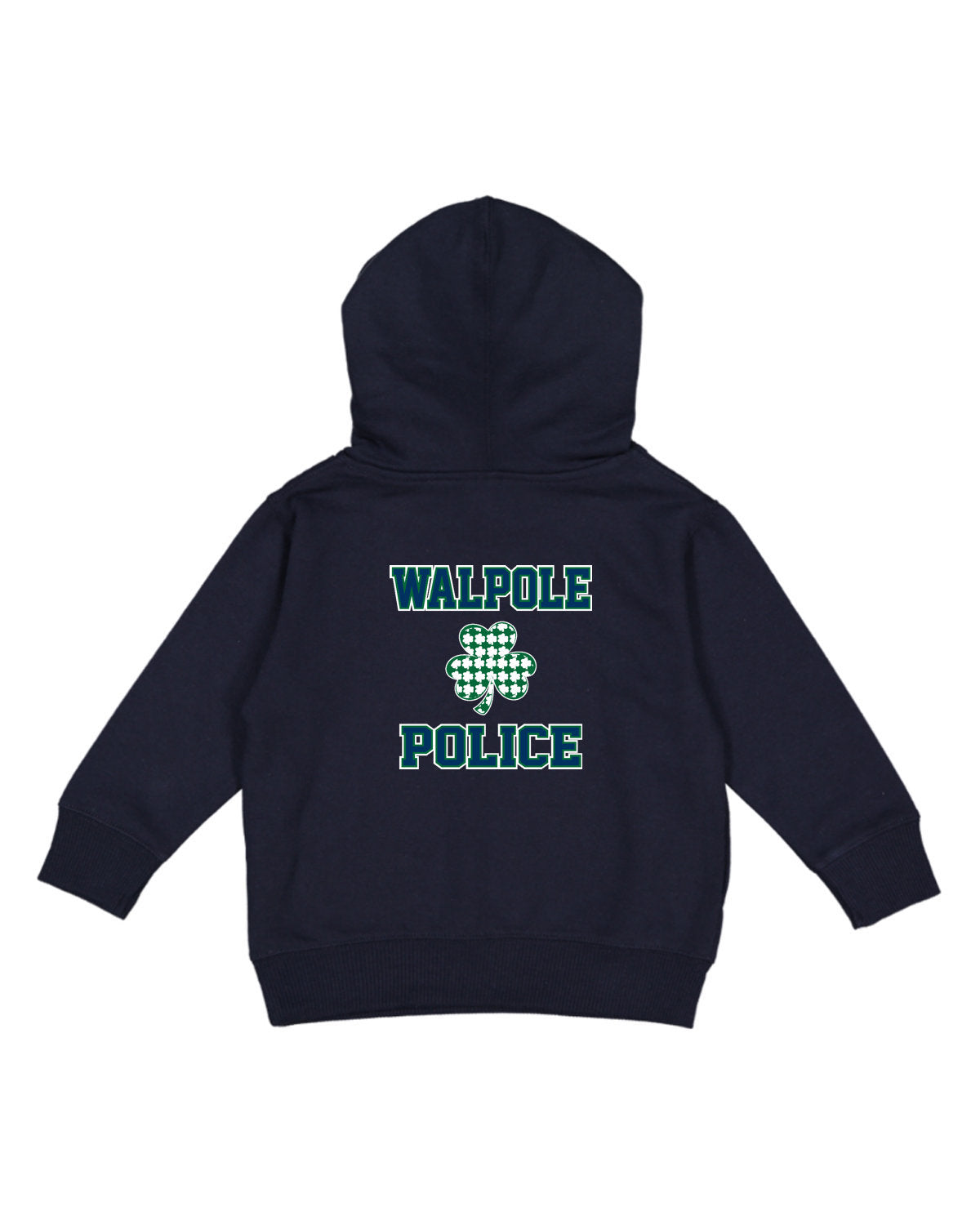 Walpole PD St. Patrick's Day 2024 LC Badge - Rabbit Skins Toddler Pullover Fleece Hoodie - 3326