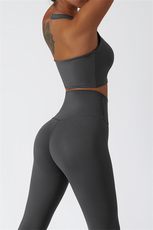 The Seraphine Halter Crop Top Leggings 2-Piece Set