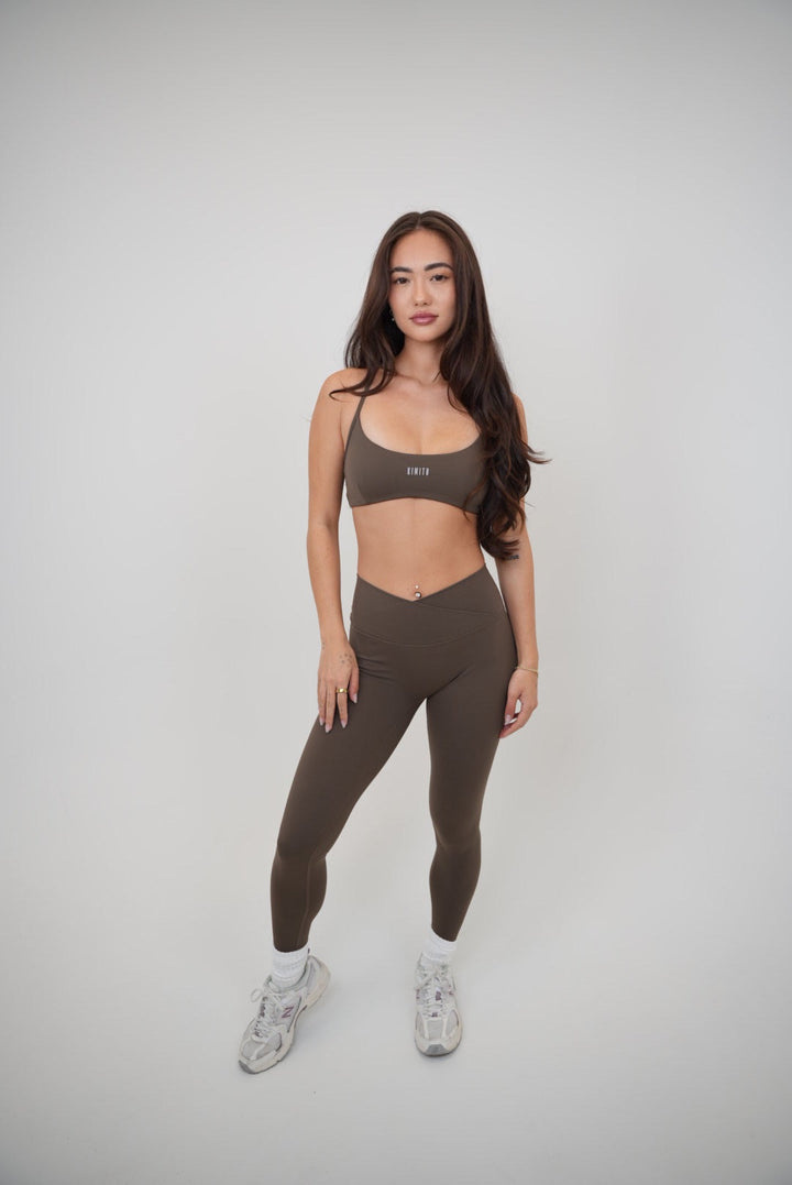 My Time Is Divine Brown Cross-Back Butter Soft Bra
