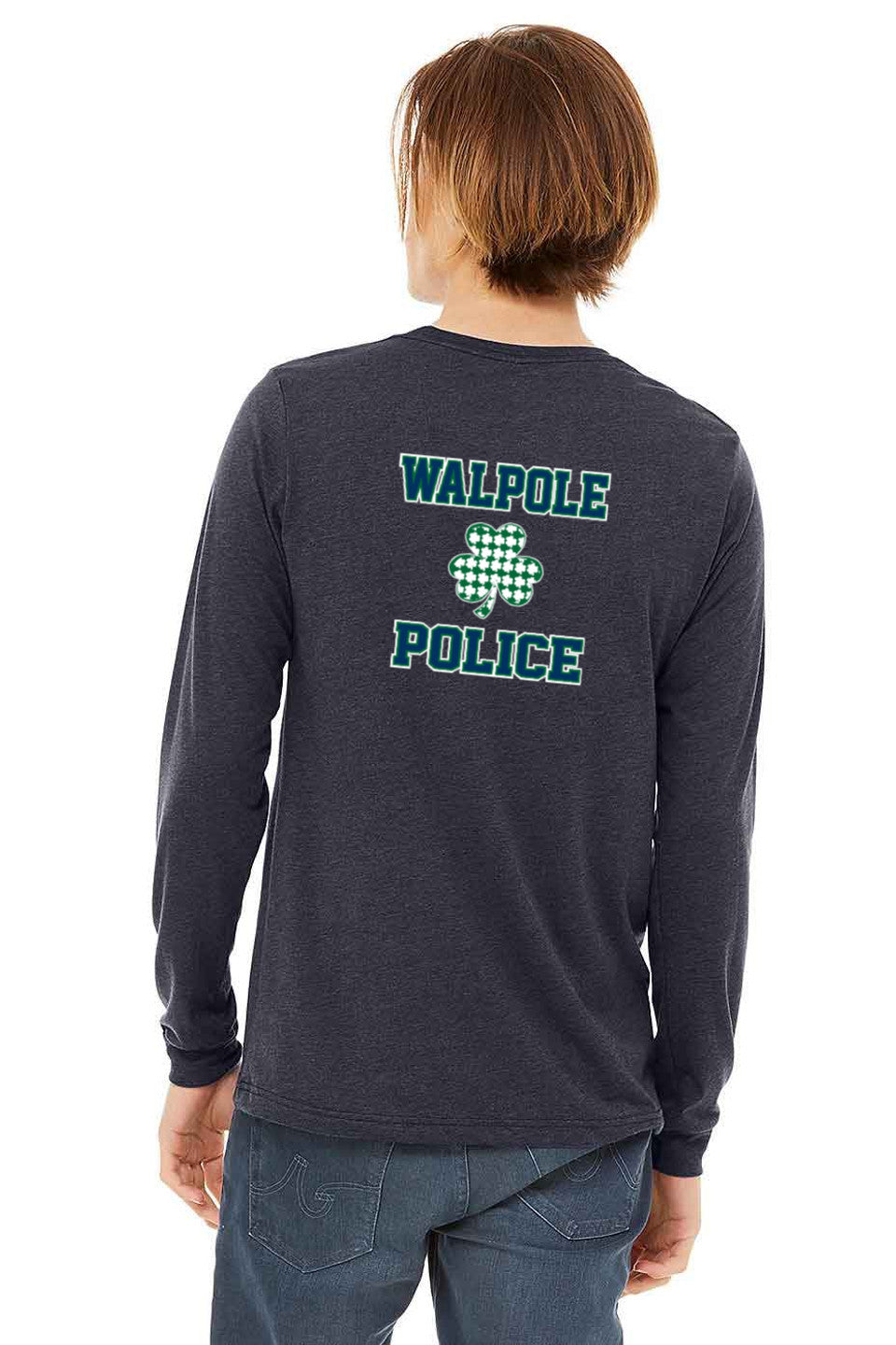 Walpole PD St. Patrick's Day 2024 LC Badge - Bella + Canvas Unisex CVC Jersey Long-Sleeve T-Shirt - 3501CVC