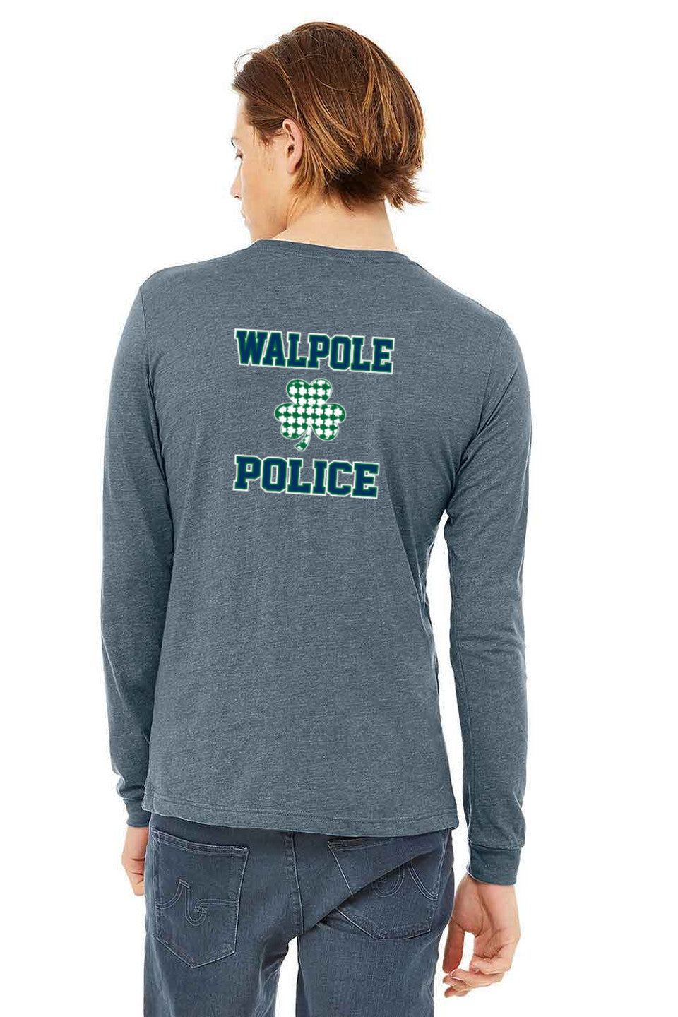 Walpole PD St. Patrick's Day 2024 LC Badge - Bella + Canvas Unisex CVC Jersey Long-Sleeve T-Shirt - 3501CVC