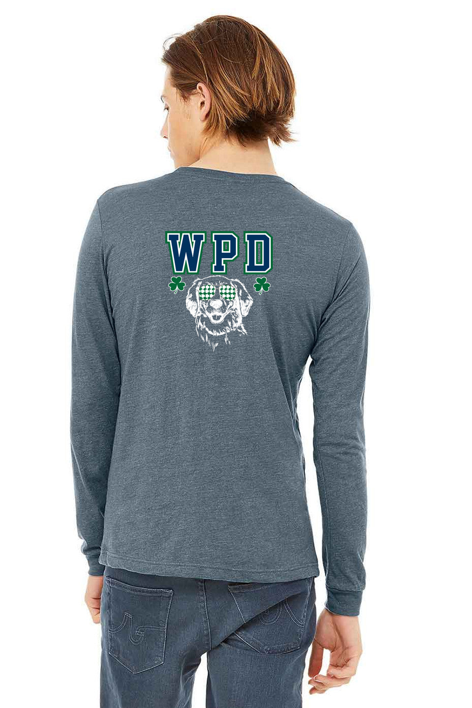 Walpole PD St. Patrick's Day 2024 LC Badge - Bella + Canvas Unisex CVC Jersey Long-Sleeve T-Shirt - 3501CVC