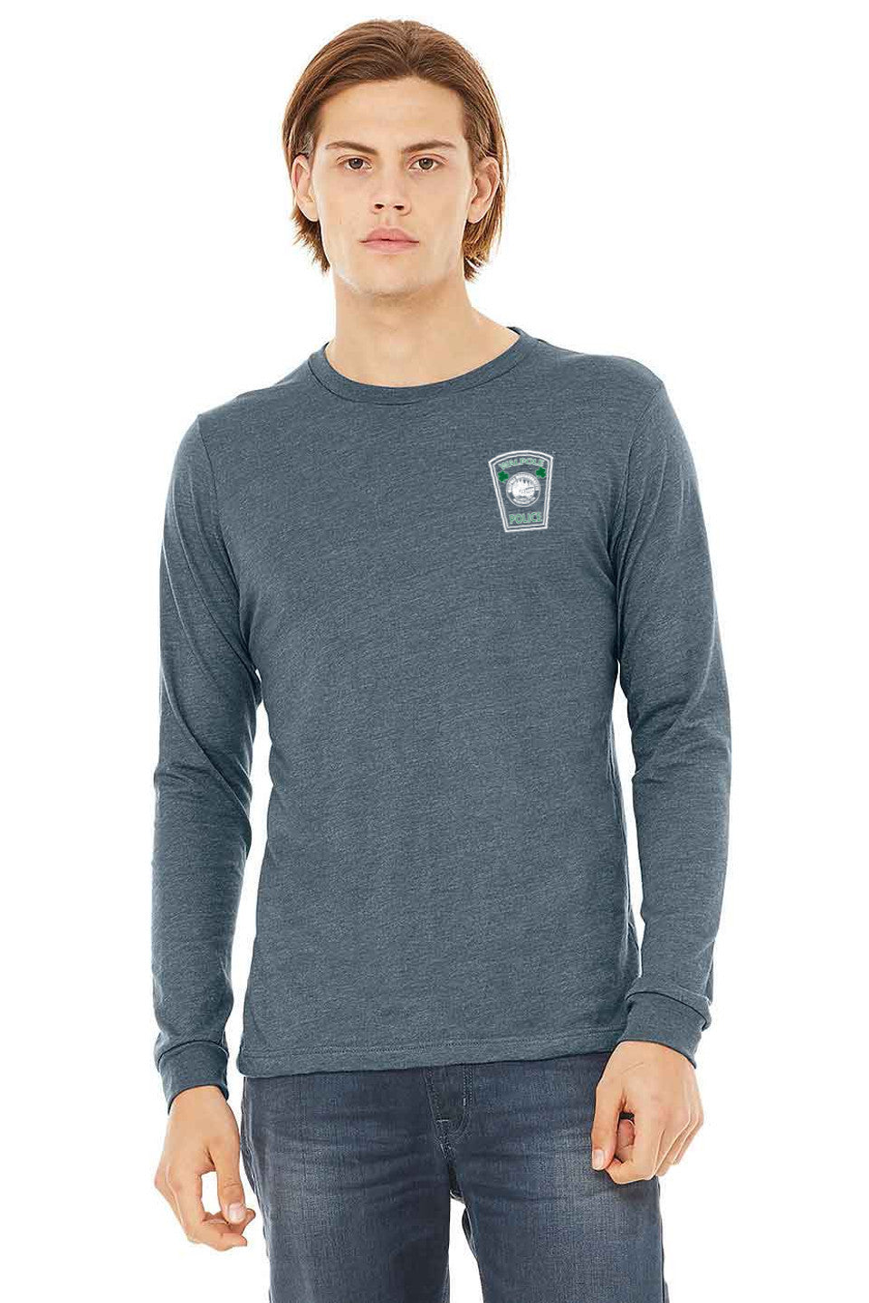 Walpole PD St. Patrick's Day 2024 LC Badge - Bella + Canvas Unisex CVC Jersey Long-Sleeve T-Shirt - 3501CVC