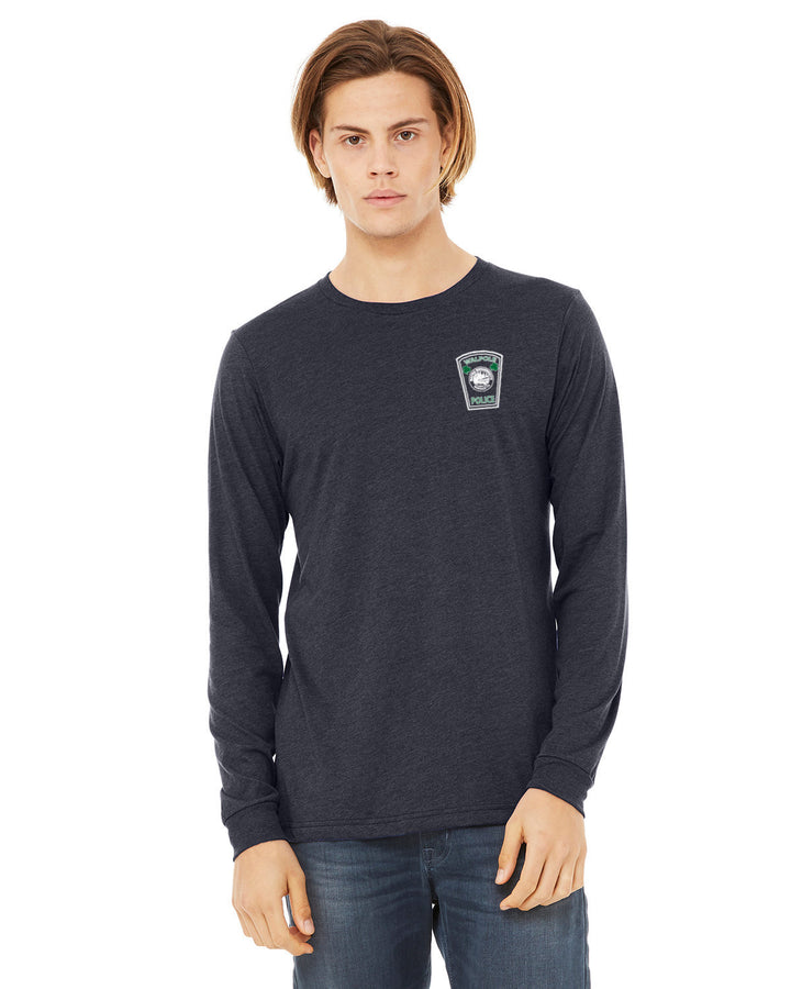 Walpole PD St. Patrick's Day 2024 LC Badge - Bella + Canvas Unisex CVC Jersey Long-Sleeve T-Shirt - 3501CVC